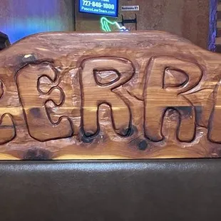 Carved seat back