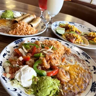 two plates of food