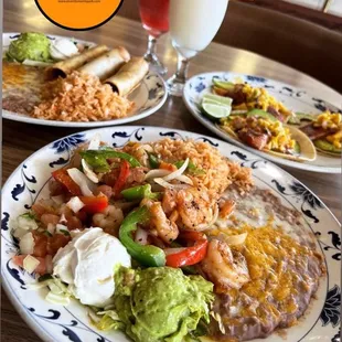 plates of mexican food