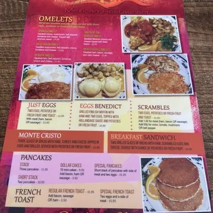 Menu as of June 1, 2024