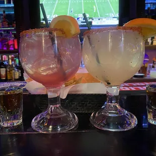 Pomegranate and classic Cadillac margaritas