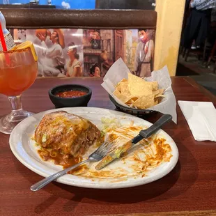 Chicken Chimichanga Wet Burrito