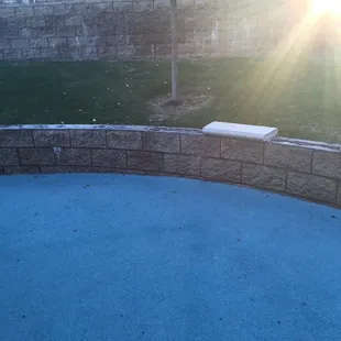 Heavy, broken cement slabs that have been like this for at least two months.