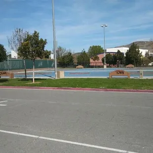 Graffiti on the benches