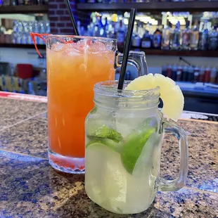 Pineapple Mojitos and Tequila Sunrise