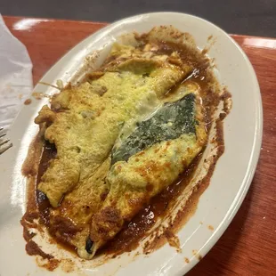 Said omlet with chile inside.