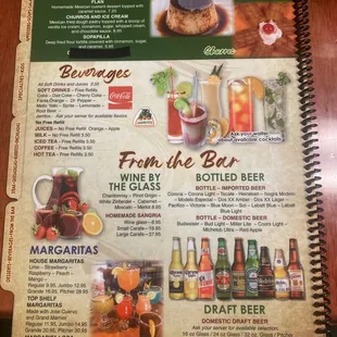 Featuring deserts!  Trying the flan tonight!    Maybe Sangria next time!