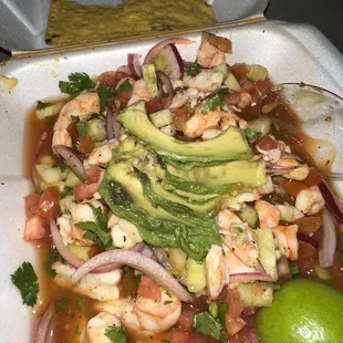 Shrimp Ceviche, fresh and FLAVORFUL!