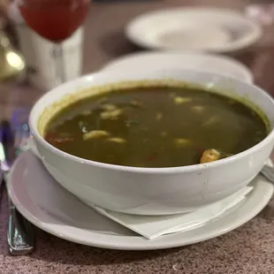 Aguadito de mariscos, HUGE bowl
