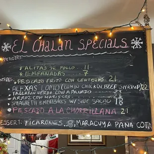 Specials board