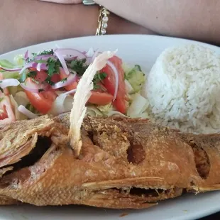 Fried red snapper