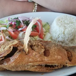 Fried red snapper