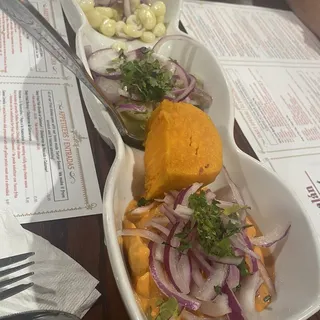 Tri Color Fish Ceviche / Ceviche de Pescado Tres Colores