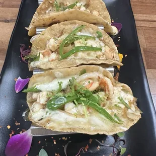 Tacos gobernadores de camaron