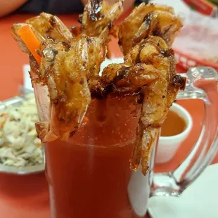 Michelada! That shrimp was delish!