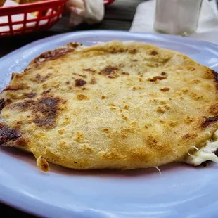 Beans and cheese pupusa
