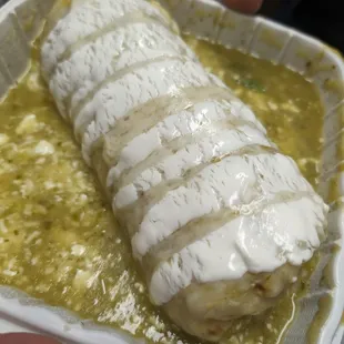 Wet burrito - chili verde