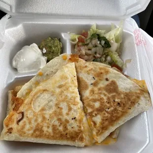 Cheesy goodness quesadilla
