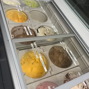 a variety of ice creams