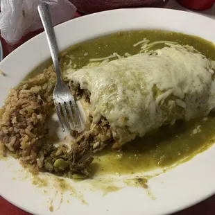 Beef wet burrito