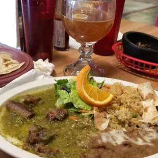 Pork with green sauce