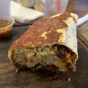 Asada Burrito size large.