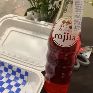 a bottle of rojita