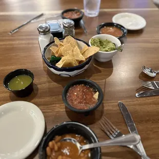 a table of mexican food