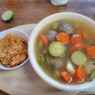 Albondiga Soup was delish.