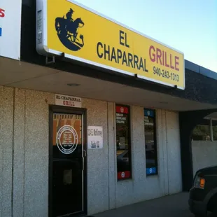 the front of the restaurant