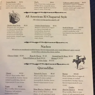Current menu