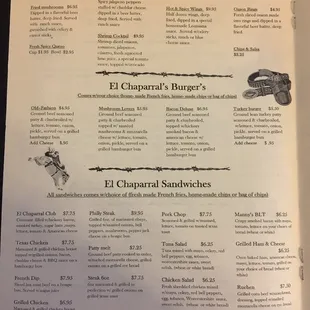 Current menu