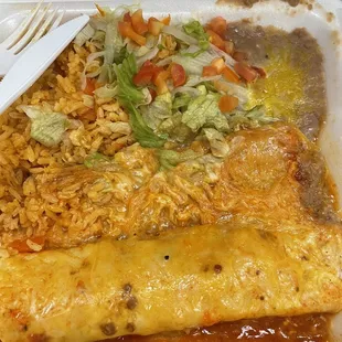 Chicken enchilada &amp; tamale combo