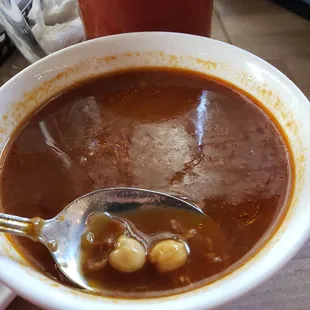 Consome sin Carne, small. With garbanzo beans. Delicious.