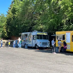 a line of food trucks