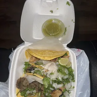 Three tacos