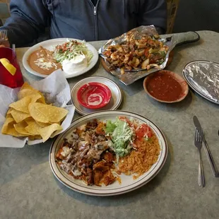 Fantastic! HUGE portions. Shrimp cooked well.  The queso was some of the best weve had!