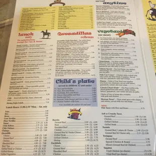 El Charrito Menu
