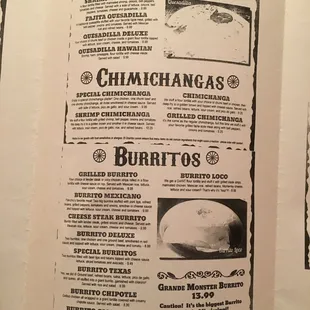 menu, sushi and sashimi