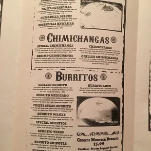 menu, sushi and sashimi