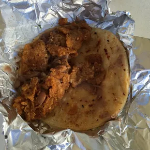 Chicharron taco