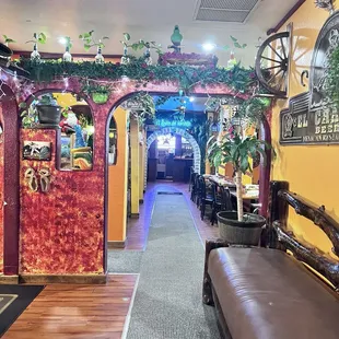 Interior photo leading to the Bar