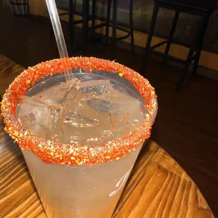 Pineapple Agua w/tajin rim