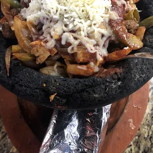 Shrimp,chicken and steak in a yummy sauce