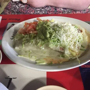 a plate of food on a table