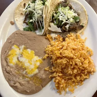 a plate of mexican food
