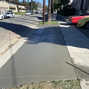 Concrete driveway