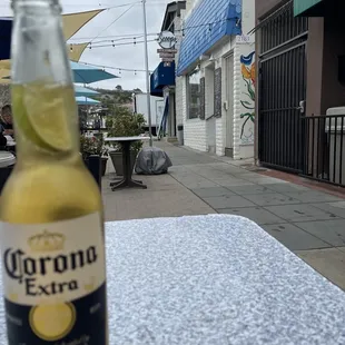 Corona on the outdoor patio was perfect with yummy burrito!