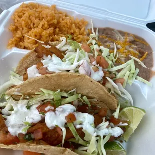 Shrimp and Fish Taco Combo