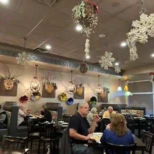 people eating at a restaurant